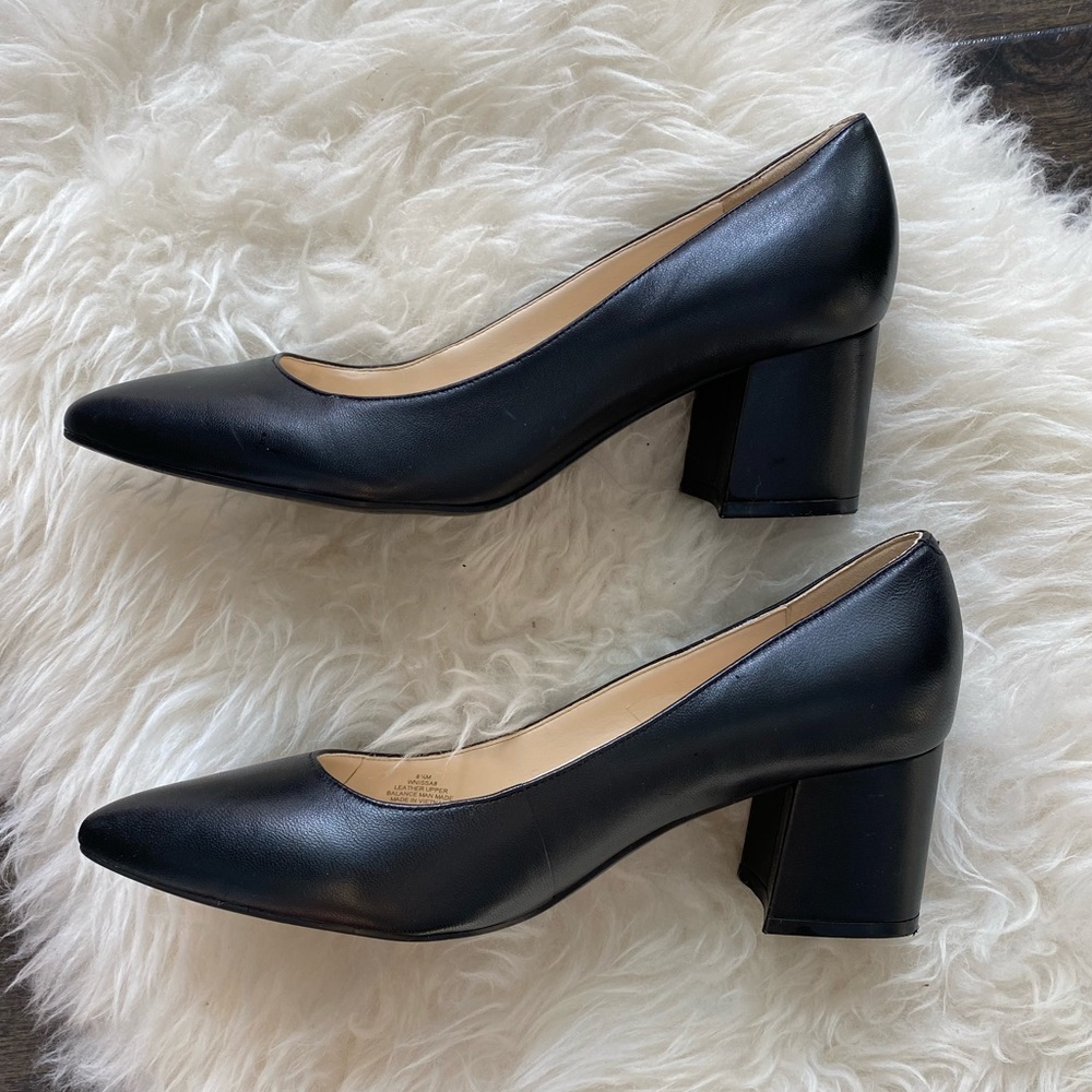 Nine West Black Heels Pumps Size 8.5